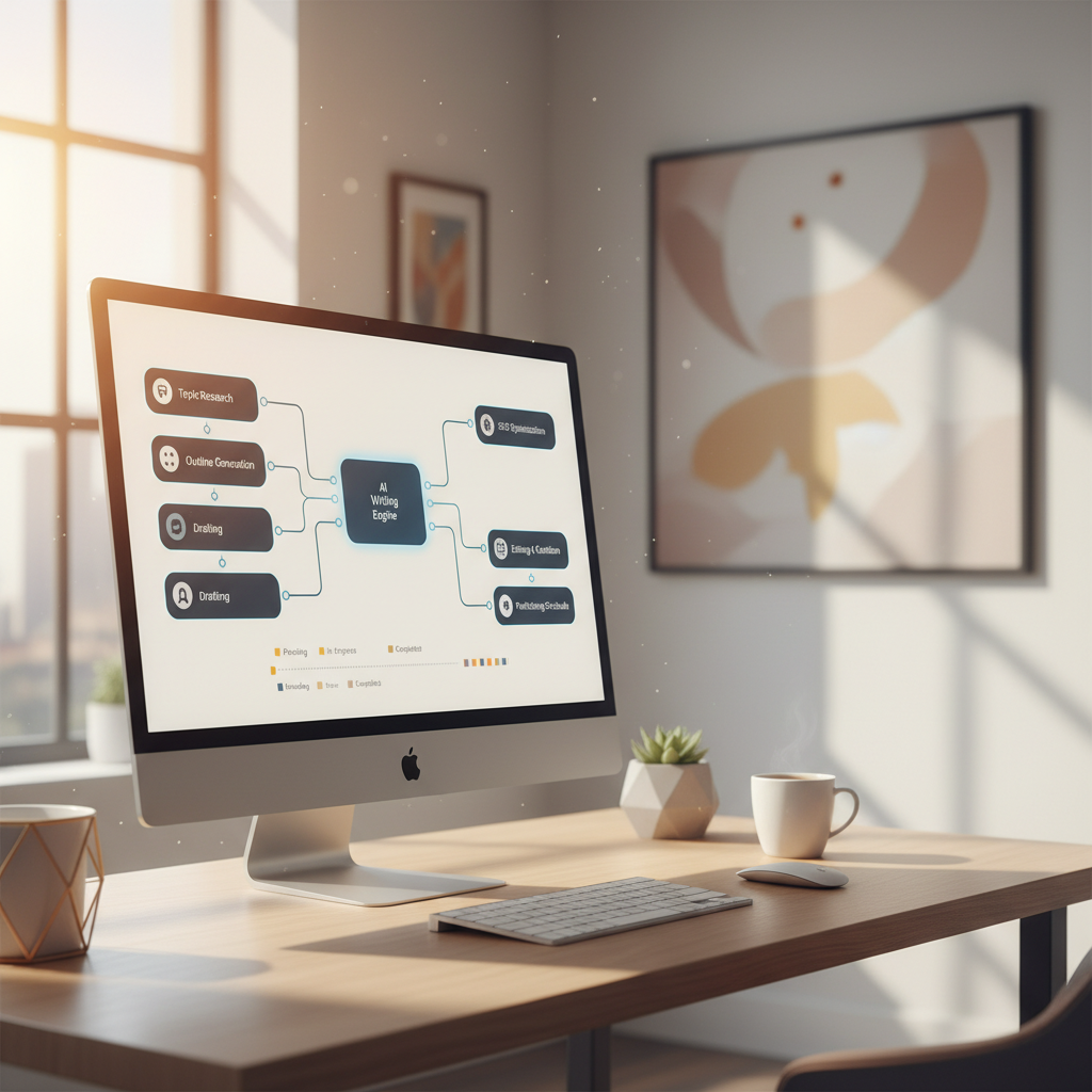 AI blog writer for agencies dashboard showing automated content creation workflow
