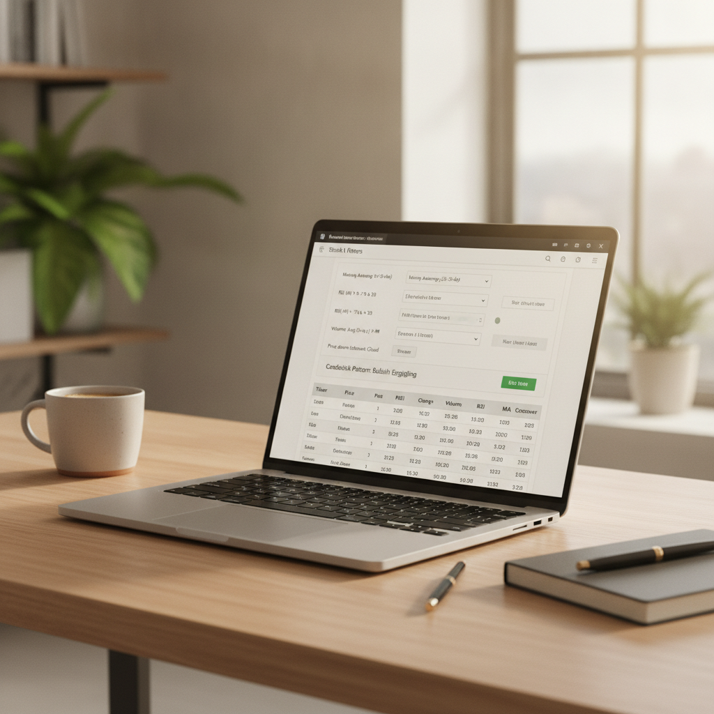 Finviz stock screener dashboard showing technical filters for swing trading