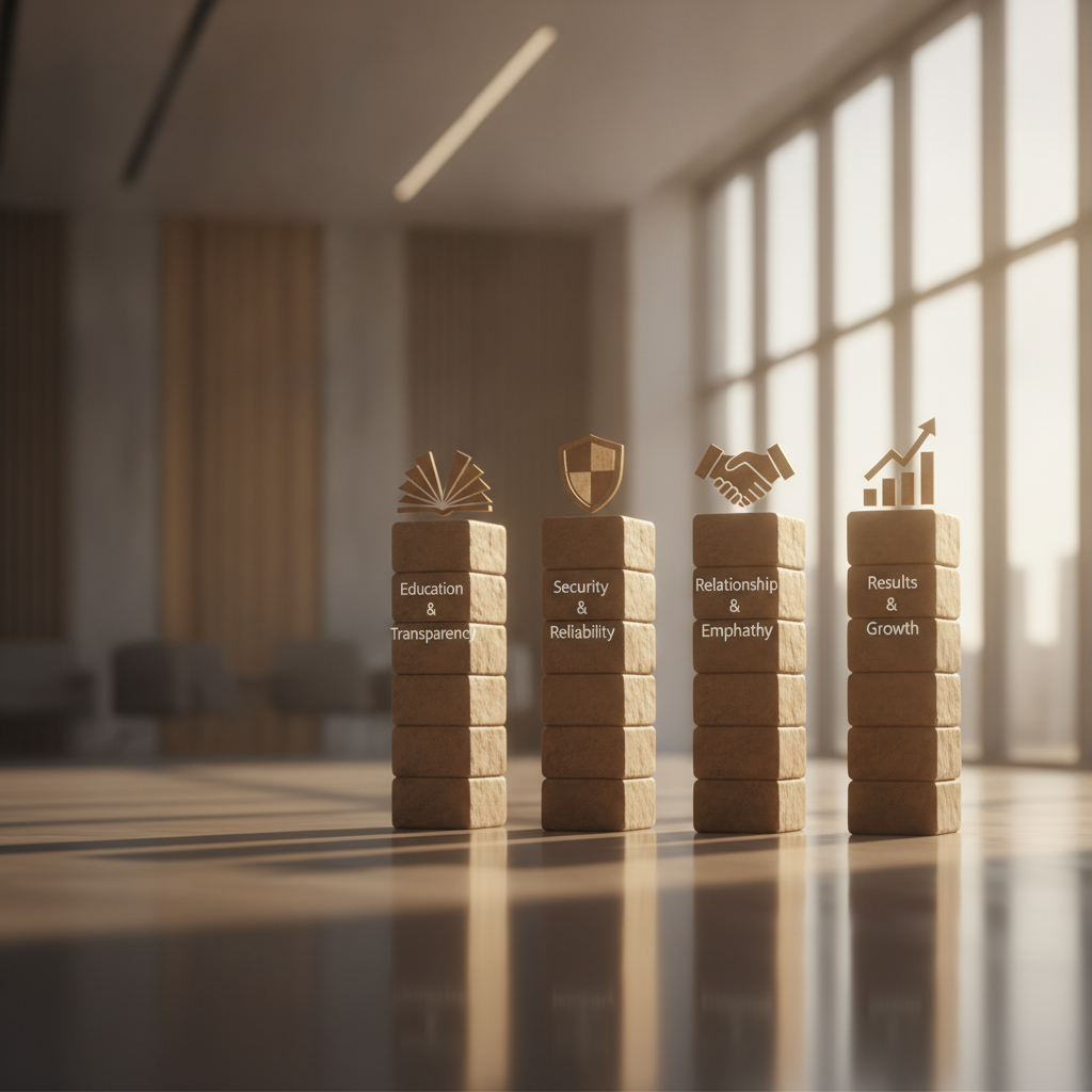 Four pillars of building trust with financial audiences through content marketing