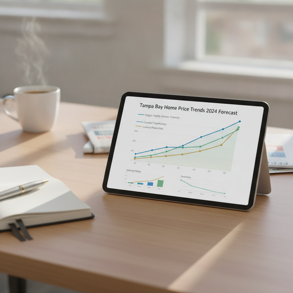 Tampa Bay real estate market forecast 2024 chart showing home price trends
