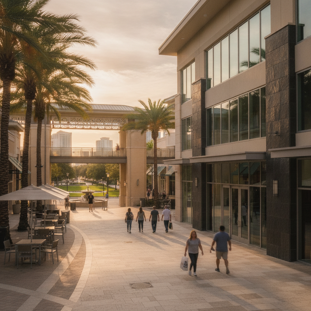 International Plaza and Bay Street shopping district near Westshore Tampa