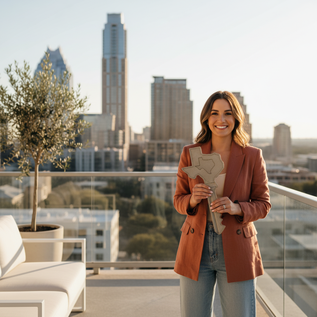 Austin buyer's agent reviewing home listings and neighborhood maps with clients